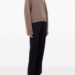 Maglione Polo boxy in beige Loulou De Saison - donna 