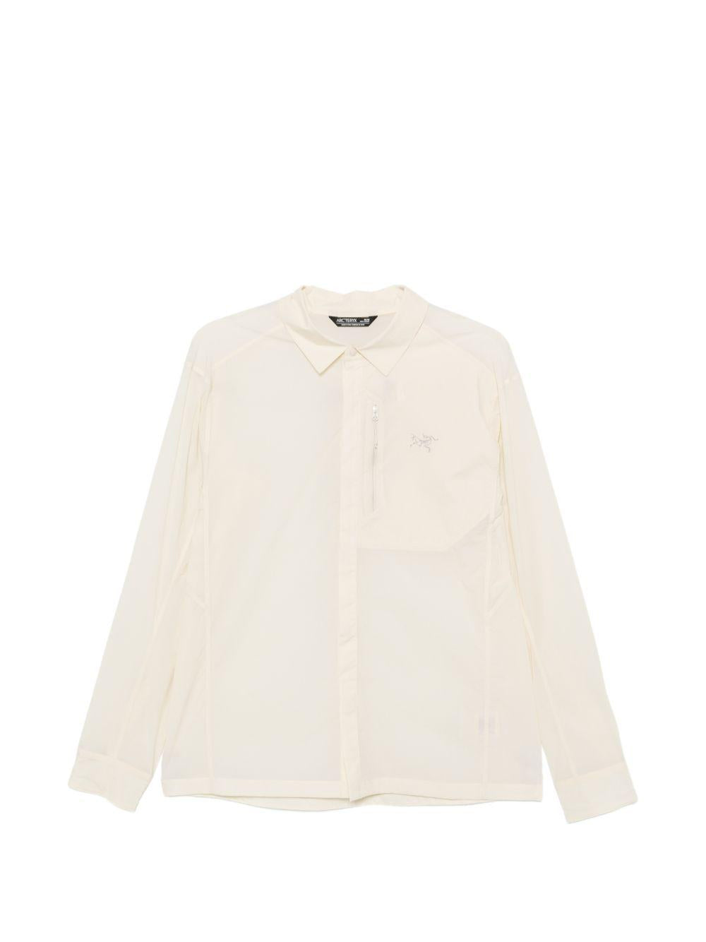 Camicia con stampa col logo in avorio Arc'teryx - uomo 