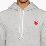 Felpa con applicazione in grigio Comme des garcons play - uomo 