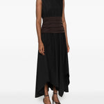 Abito midi smanicato in nero Tory Burch - donna 