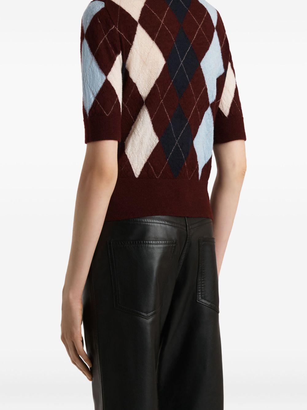 Top a maniche corte in rosso Khaite - donna 