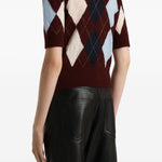 Top a maniche corte in rosso Khaite - donna 