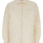 Giacca-camicia con design trapuntato in crema Moncler - donna 