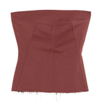 Top stile bando con zip sul retro in rosa Rick owens - donna 