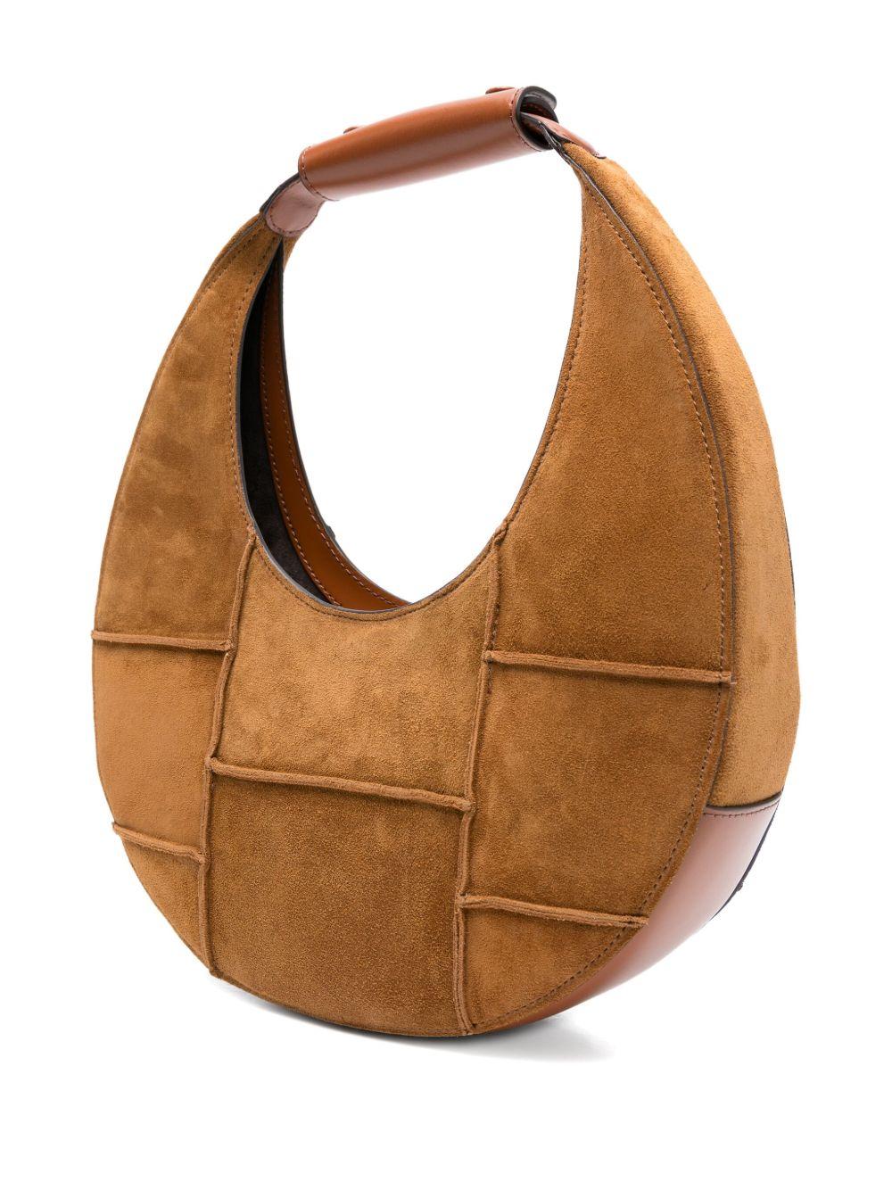 Borsa Moon in pelle in marrone Staud - donna 