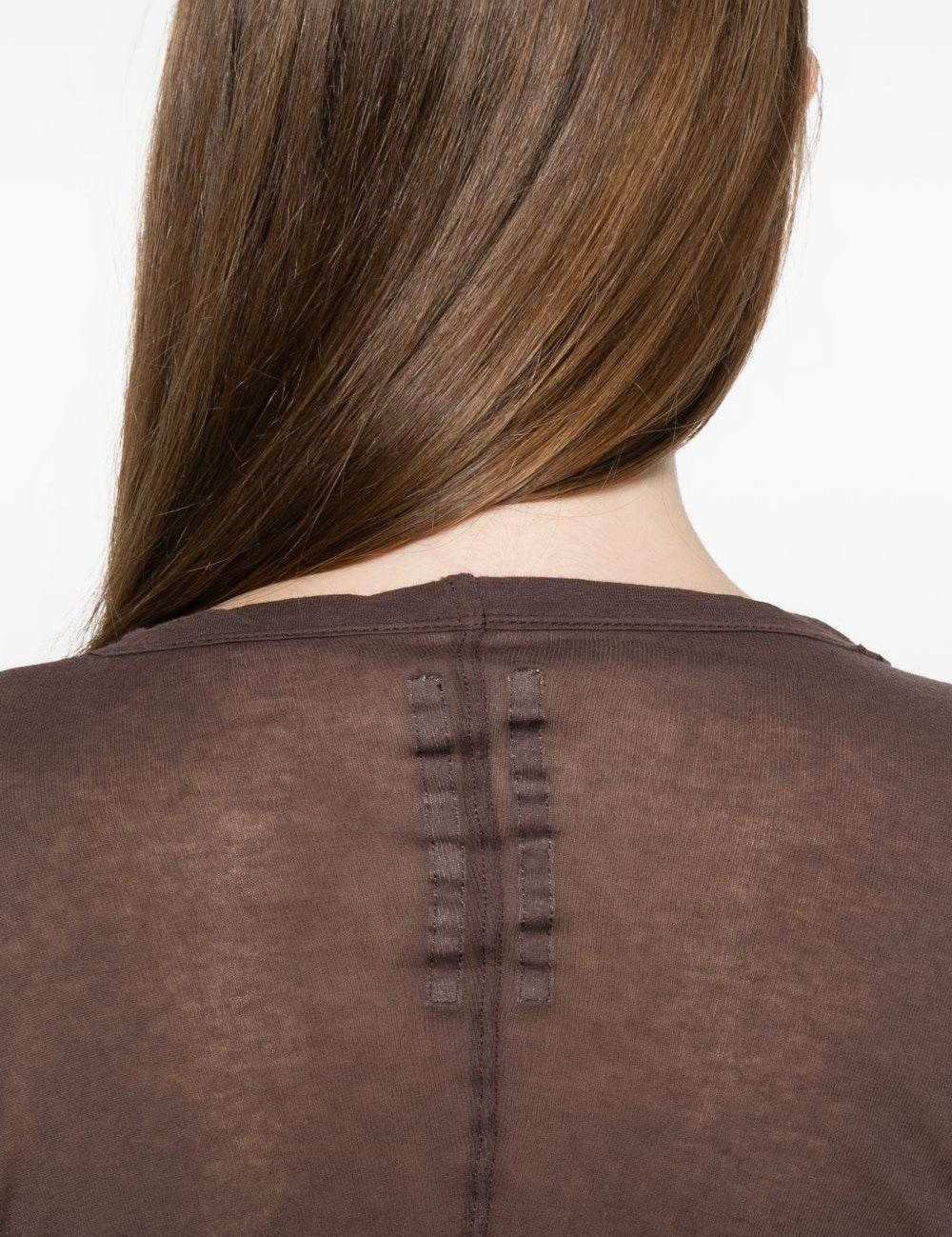 T-shirt corta a maniche lunghe in marrone Rick owens - donna 
