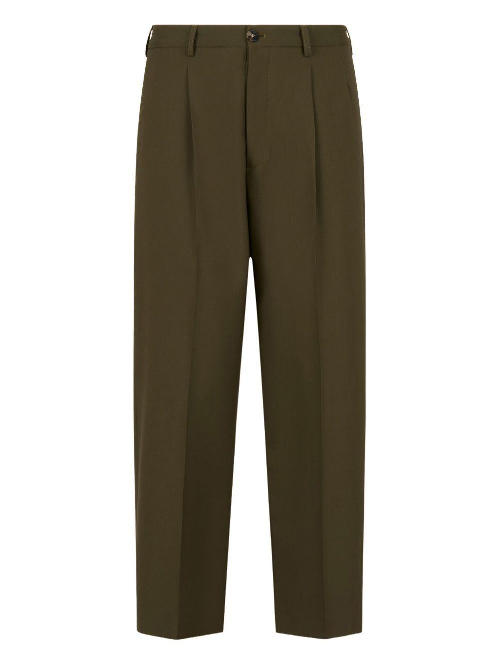 Pantaloni dritti in verde militare Marni - uomo 