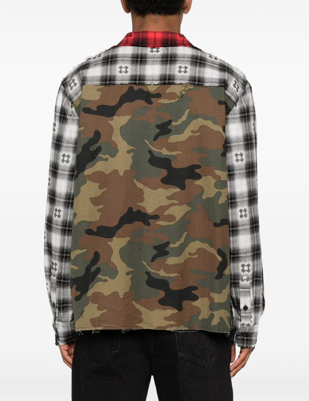 Camicia spliced ma quad multicolore Amiri - uomo 