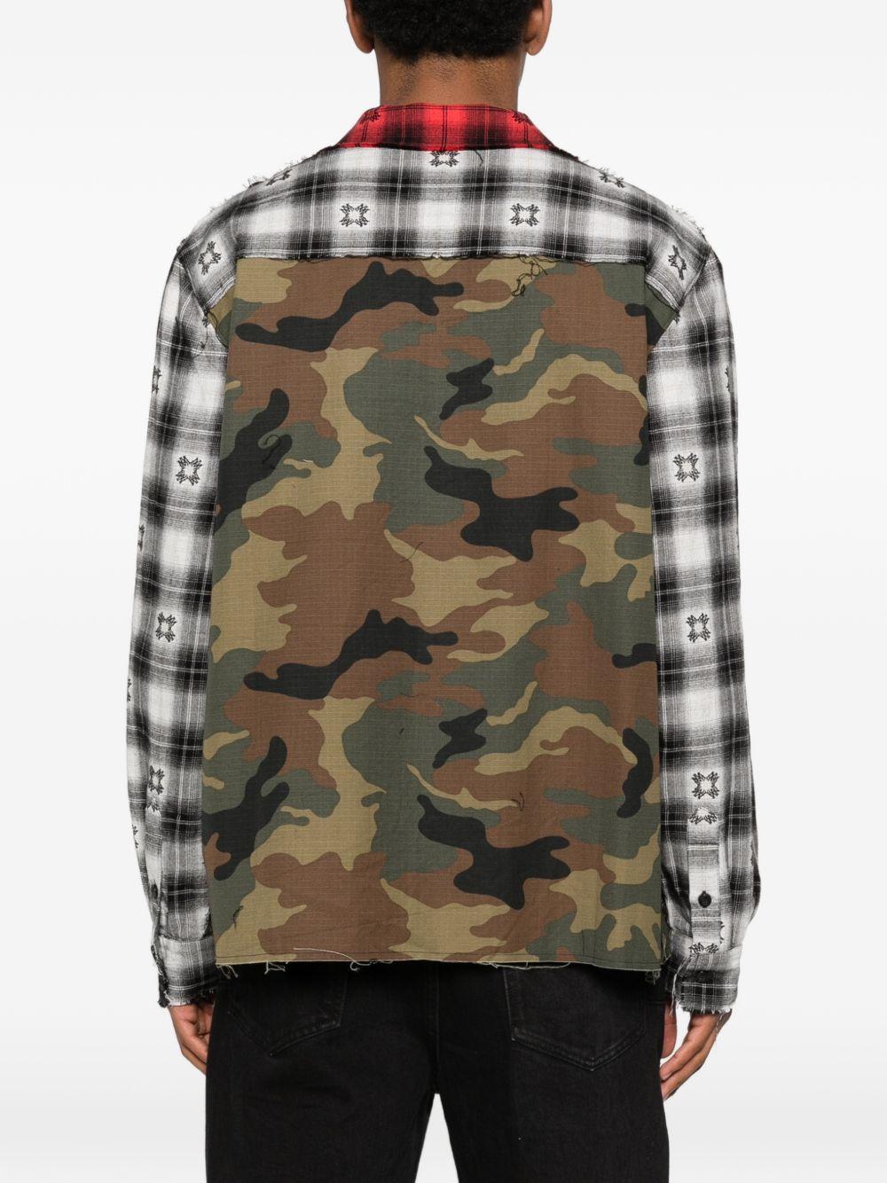 Camicia spliced ma quad multicolore Amiri - uomo 