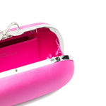 Clutch in raso con fiocco in rosa 