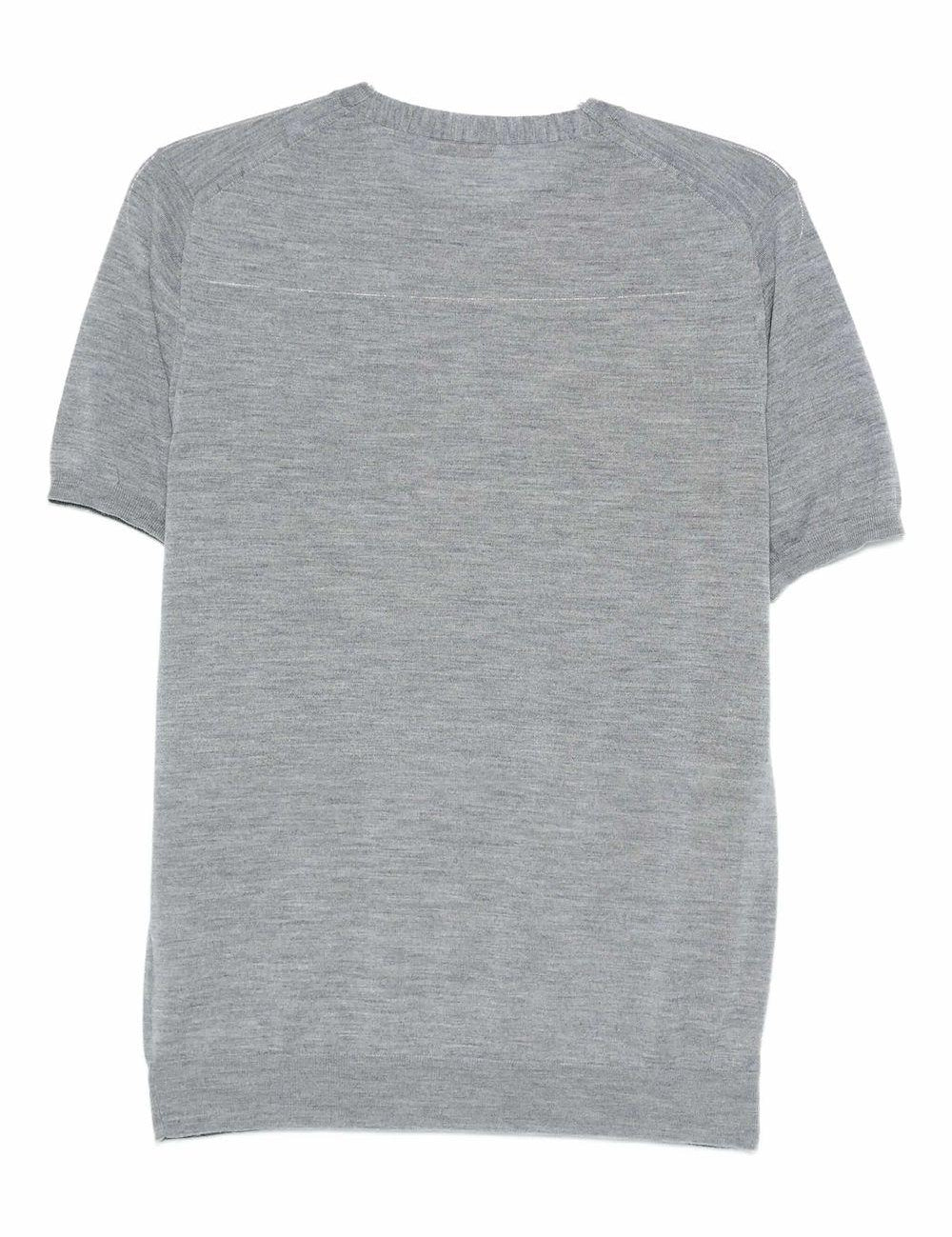 T-shirt girocollo in grigio Kangra - uomo 