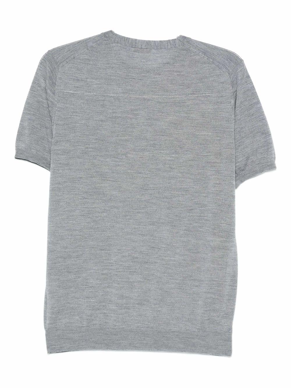 T-shirt girocollo in grigio Kangra - uomo 