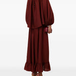 Gonna lunga con volant Aster in bordeaux Zimmermann - donna 