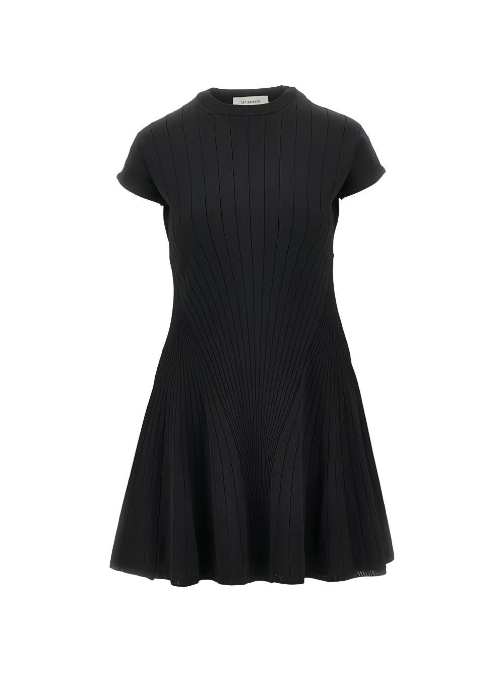 Miniabito a coste ere in nero Maxmara sportmax - donna 