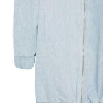 Giacca lunga con zip in azzurro Rowen Rose - donna 