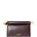 Clutch la pochette rond carre in marrone 