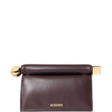 Clutch la pochette rond carre in marrone 