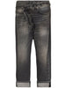 Jeans Leyton con design a incrocio in nero R13 - donna