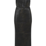 Abito senza spalline in pelle in marrone Alex perry - donna 