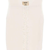 Top con scollo a v con frange in beige Uma wang  - donna 