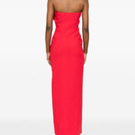 Abito lungo con decorazione in rosso Alessandra Rich - donna 