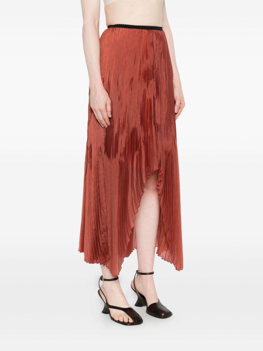 Gonna asimmetrica plissettata in marrone Forte forte - donna 
