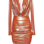 Abito con drappeggio in arancione Alexandre vauthier - donna 