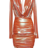Abito con drappeggio in arancione Alexandre vauthier - donna 