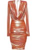 Abito con drappeggio in arancione Alexandre vauthier - donna