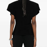 Camicetta drappeggiata in nero Norma kamali - donna 