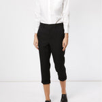 Pantaloni cropped in nero Comme Des Garçons - donna 