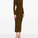 Abito midi con dettaglio in verde Roland Mouret - donna 