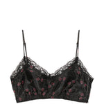 Top corto in pizzo floreale in nero Simone rocha - donna 