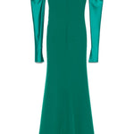 Abito lungo Aairah in verde Rhea Costa - donna 