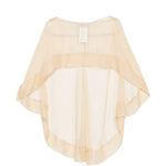Mantello di seta trasparente in beige Alberta ferretti - donna 