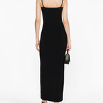 Abito lungo Salacia con scollo a V in nero Christopher esber - donna 