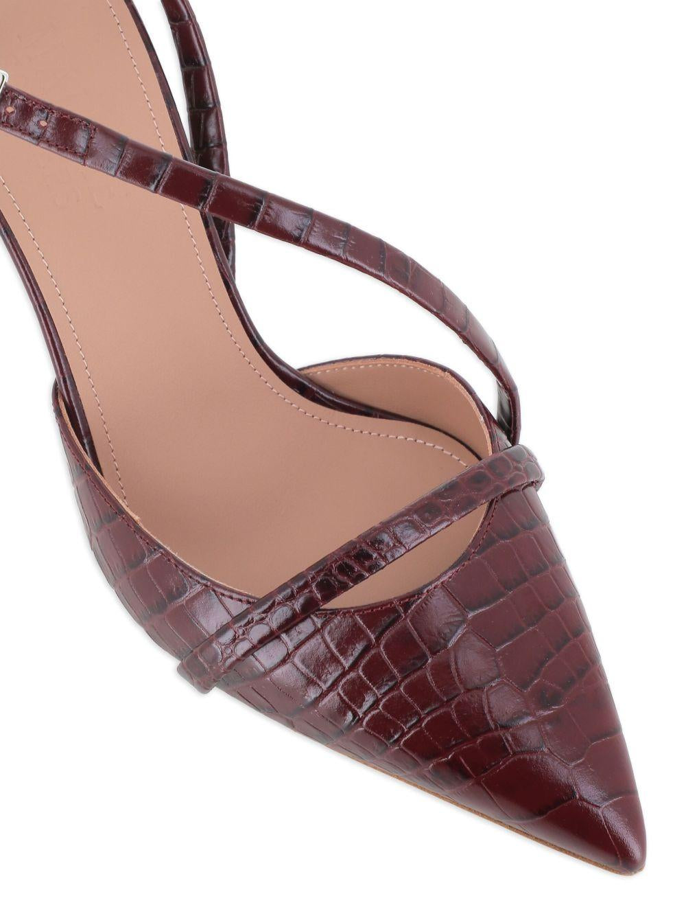 Decollete Valeria con effetto coccodrillo in marrone Malone souliers - donna 