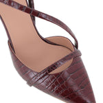 Decollete Valeria con effetto coccodrillo in marrone Malone souliers - donna 