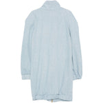 Giacca lunga con zip in azzurro Rowen Rose - donna 