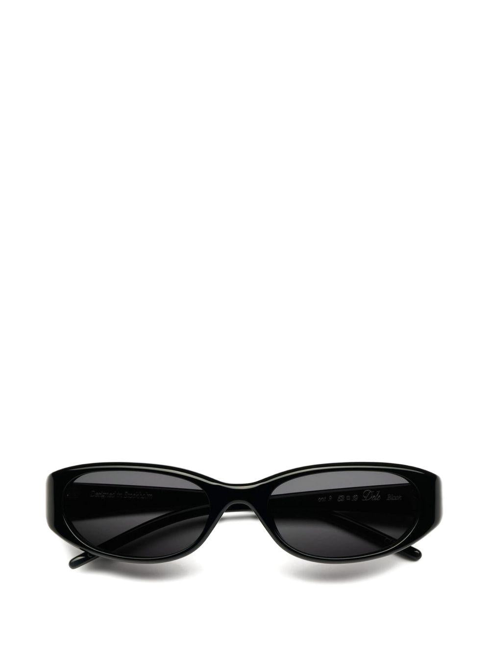 Occhiali da sole dele con montatura ovale in nero Chimi - unisex 