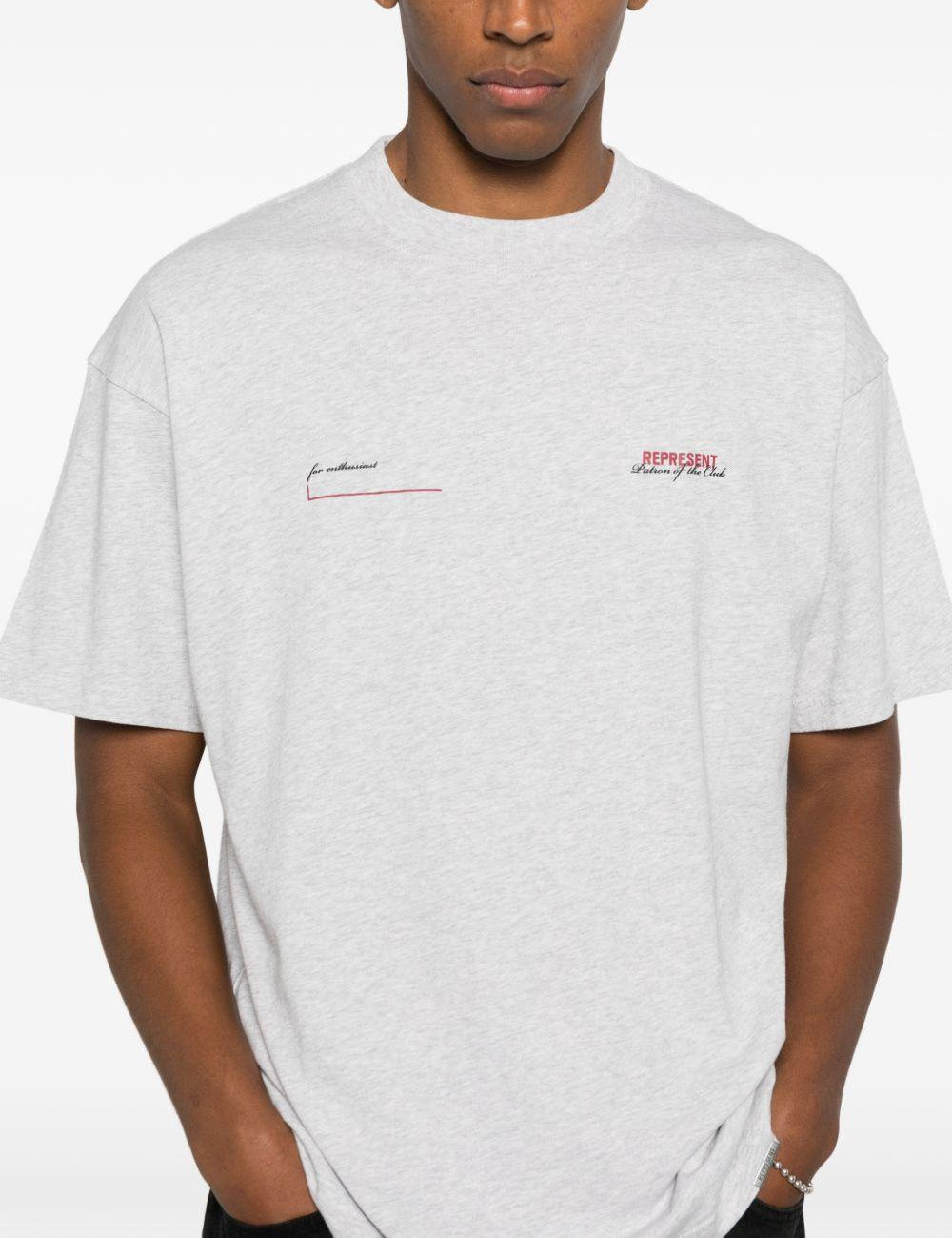 T-shirt in cotone in grigio Represent - uomo 