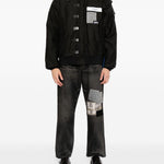 Jeans con patch savage in nero Yohji yamamoto - uomo<BR/> 