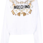 Felpa con cappuccio in bianco Moschino - donna 