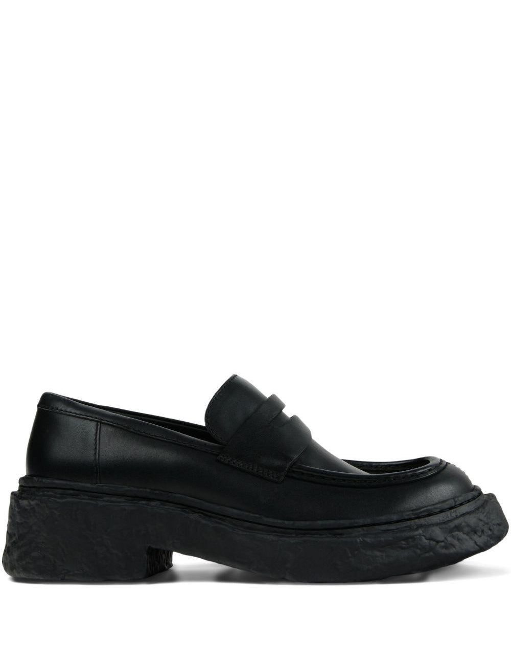 Mocassini con plateau e cinturino in nero Camper lab - uomo 