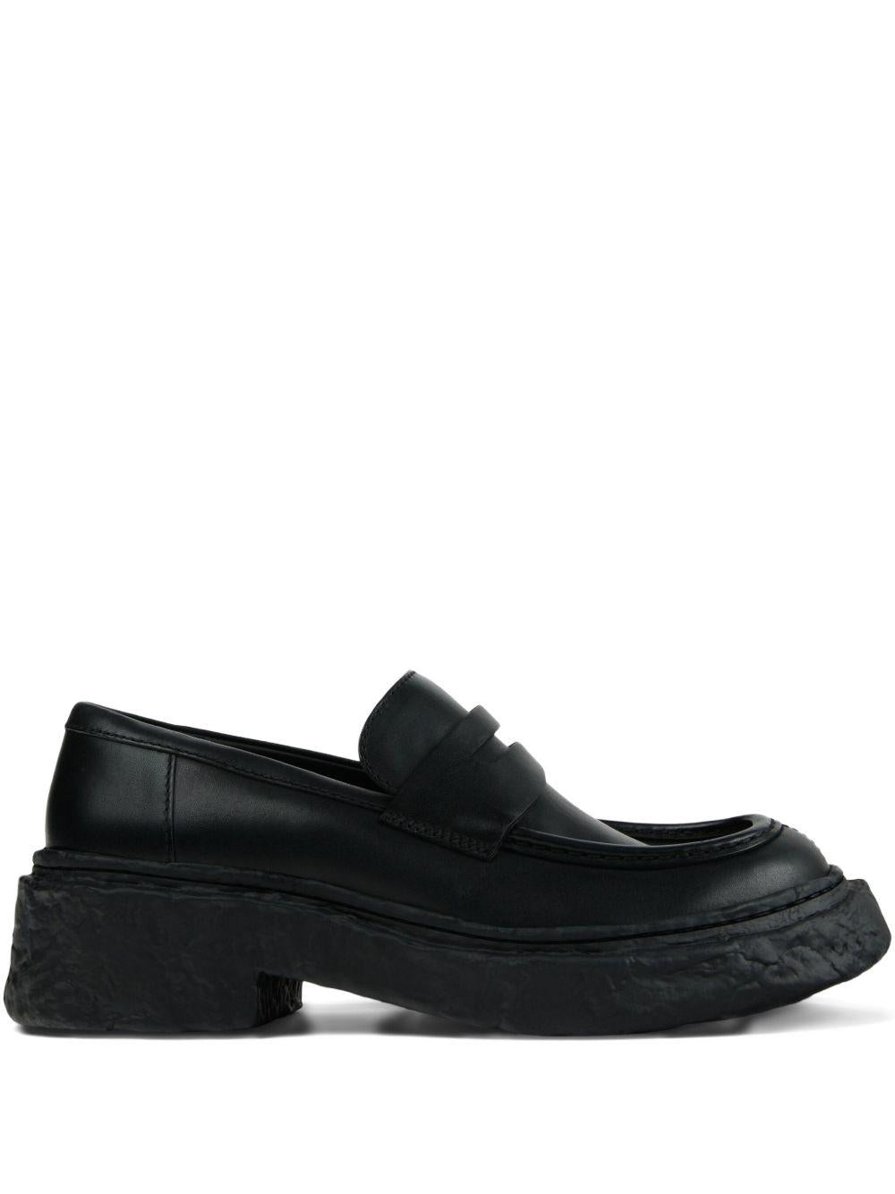 Mocassini con plateau e cinturino in nero Camper lab - uomo 