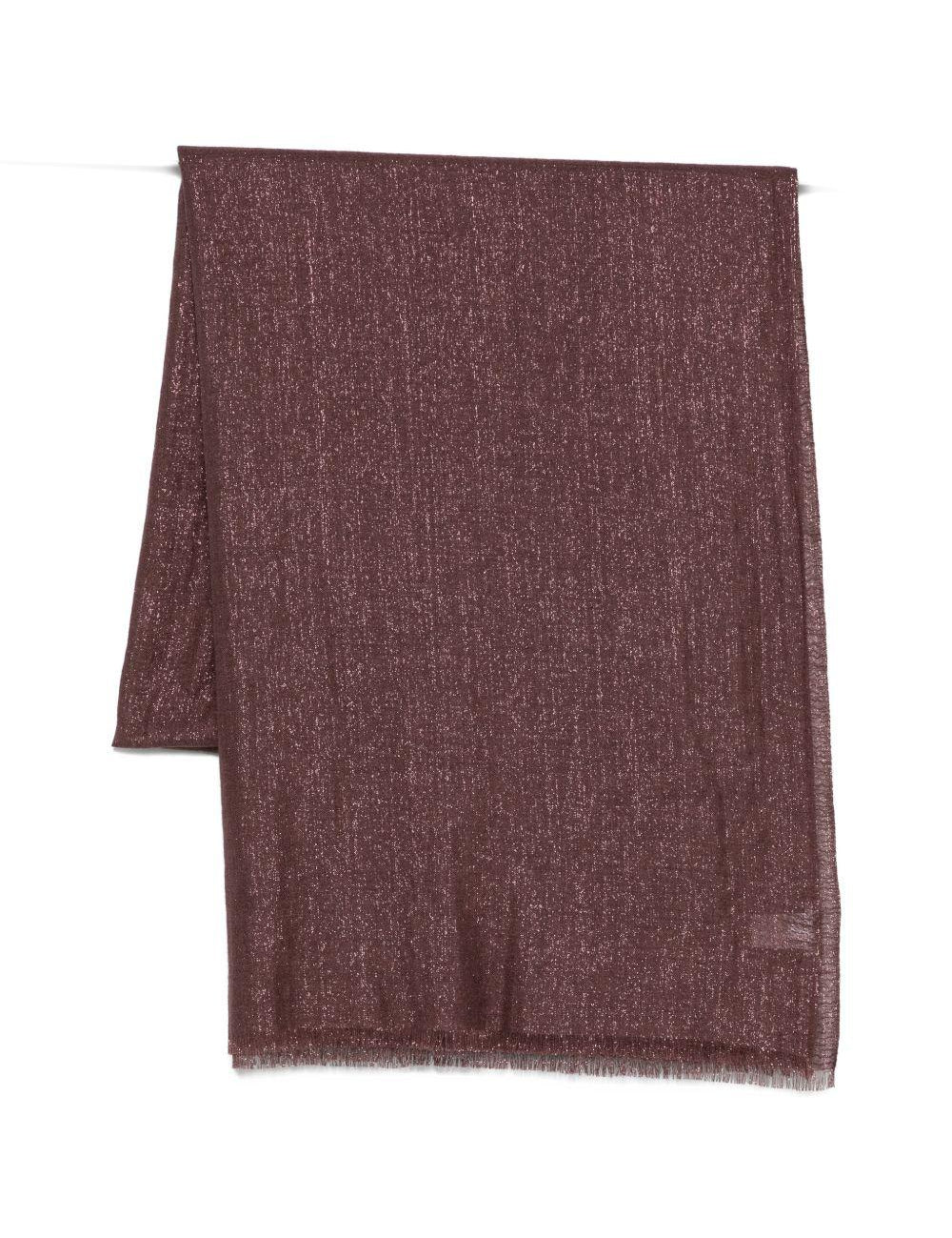 Sciarpa con frange in viola Brunello cucinelli - uomo 