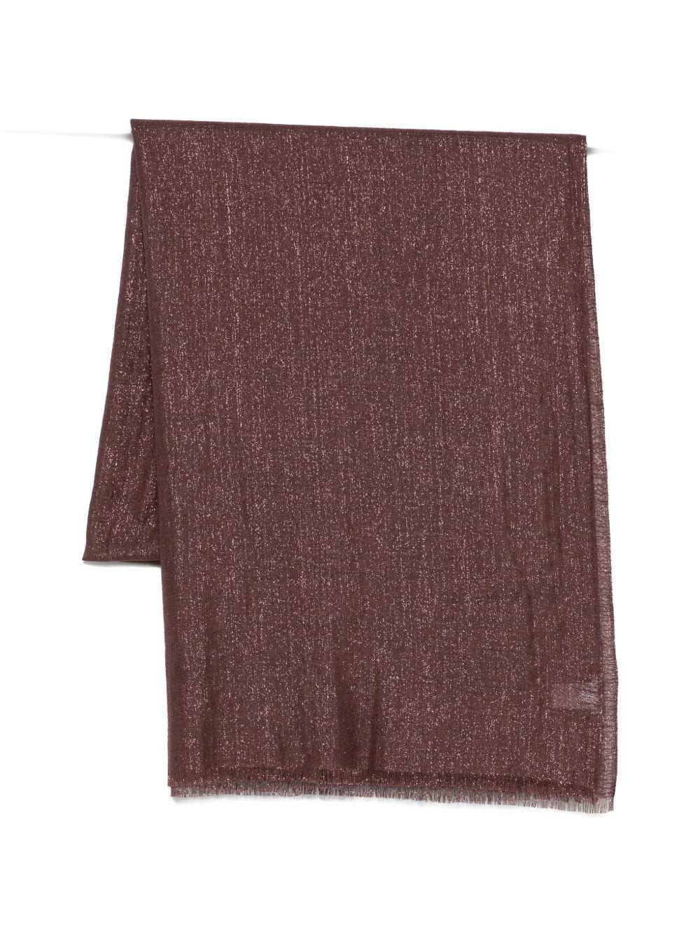Sciarpa con frange in viola Brunello cucinelli - uomo 
