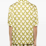Camicia a fantasia in beige e verde Laneus - uomo 