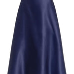 Gonna midi in seta in blu Alberta Ferretti - donna 