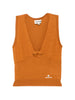 Canotta in maglia con dettaglio a fiocco in arancione Shushu/tong - donna